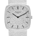 18k White Gold Silver Dial Vintage Mens Watch 3666