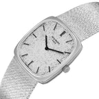 18k White Gold Silver Dial Vintage Mens Watch 3666