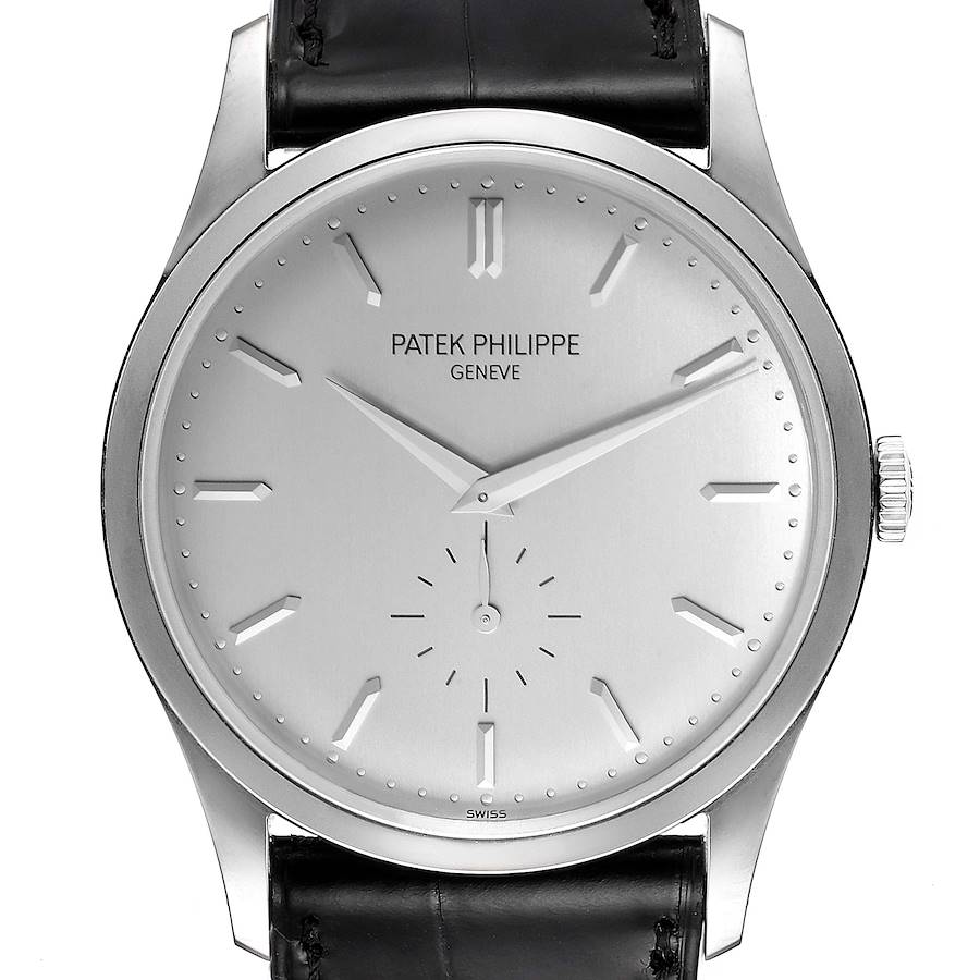 Calatrava 18k White Gold Mechanical Mens Watch 5196 Unworn