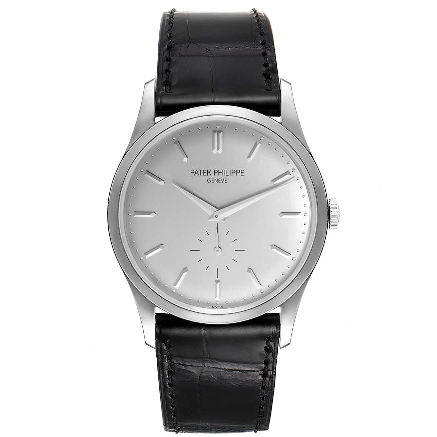 Calatrava 18k White Gold Mechanical Mens Watch 5196 Unworn