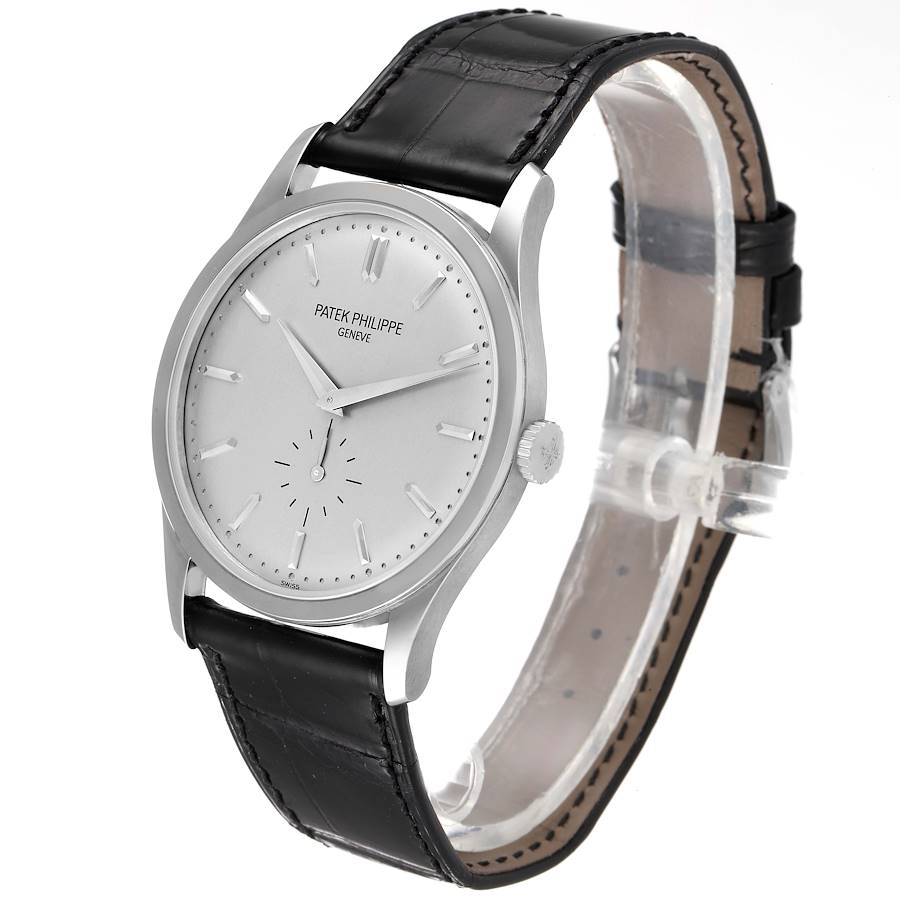 Calatrava 18k White Gold Mechanical Mens Watch 5196 Unworn