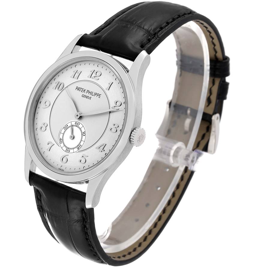 Calatrava Platinum Mechanical Silver Dial Mens Watch 5196