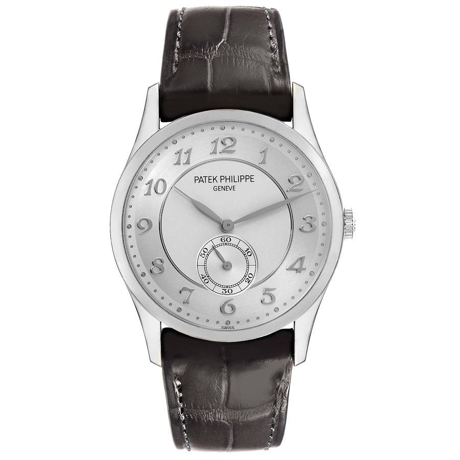 Calatrava Platinum Silver Dial Mens Watch 5196P