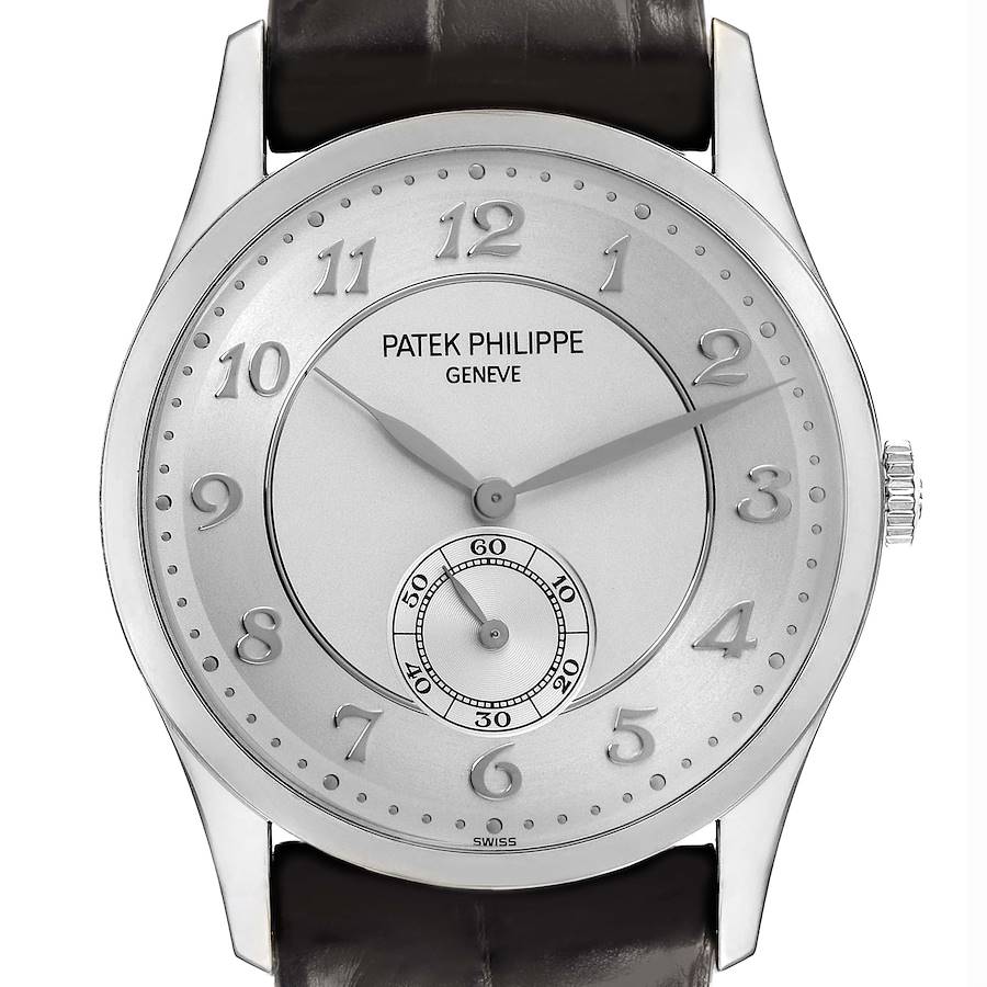 Calatrava Platinum Silver Dial Mens Watch 5196P