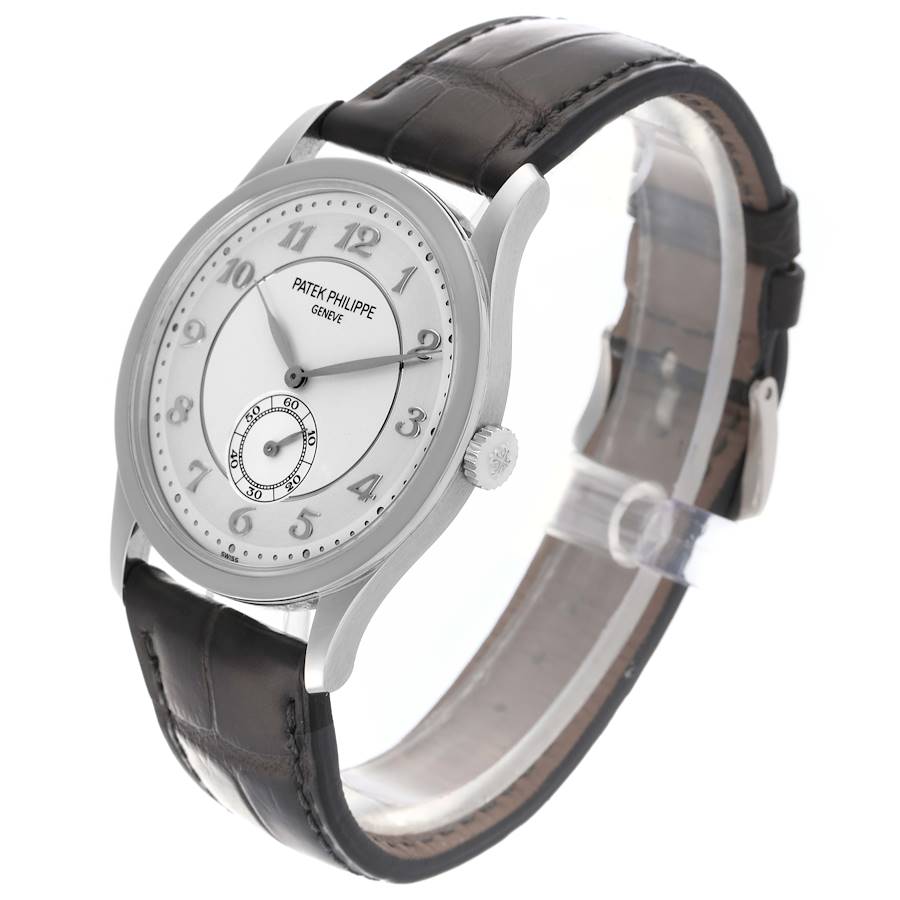 Calatrava Platinum Silver Dial Mens Watch 5196P