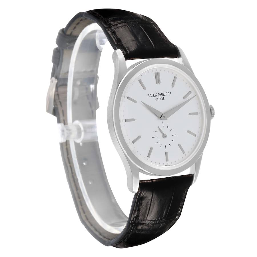 Calatrava White Gold Silver Dial Mens Watch 5196G