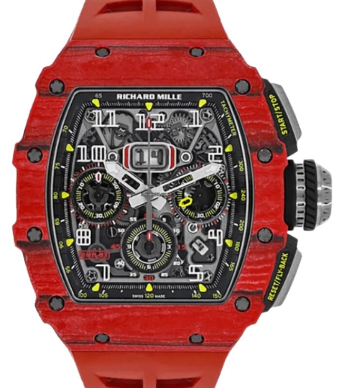 Automatic Flyback Chronograph Red Quartz FQ TPT Carbon RM 11-03