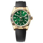 Sky-Dweller 336238 Yellow Gold Bright Green Dial Oysterflex 42mm
