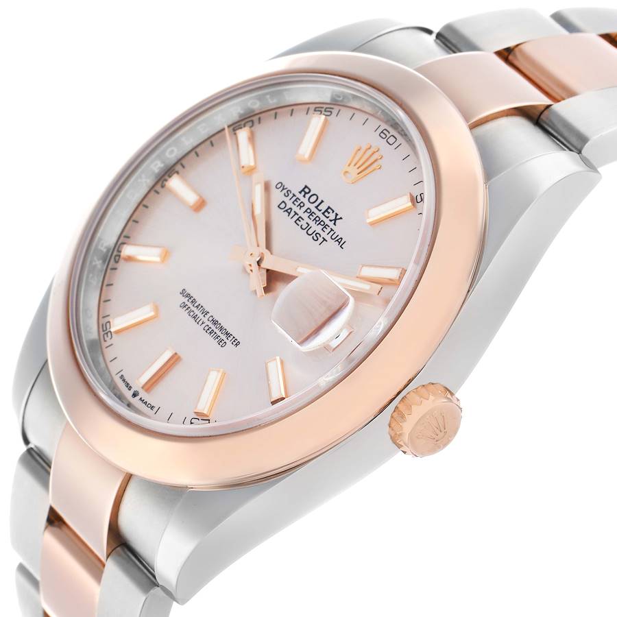 Datejust 41 Rose Gold Sundust Dial Mens Watch 126301 Box Card