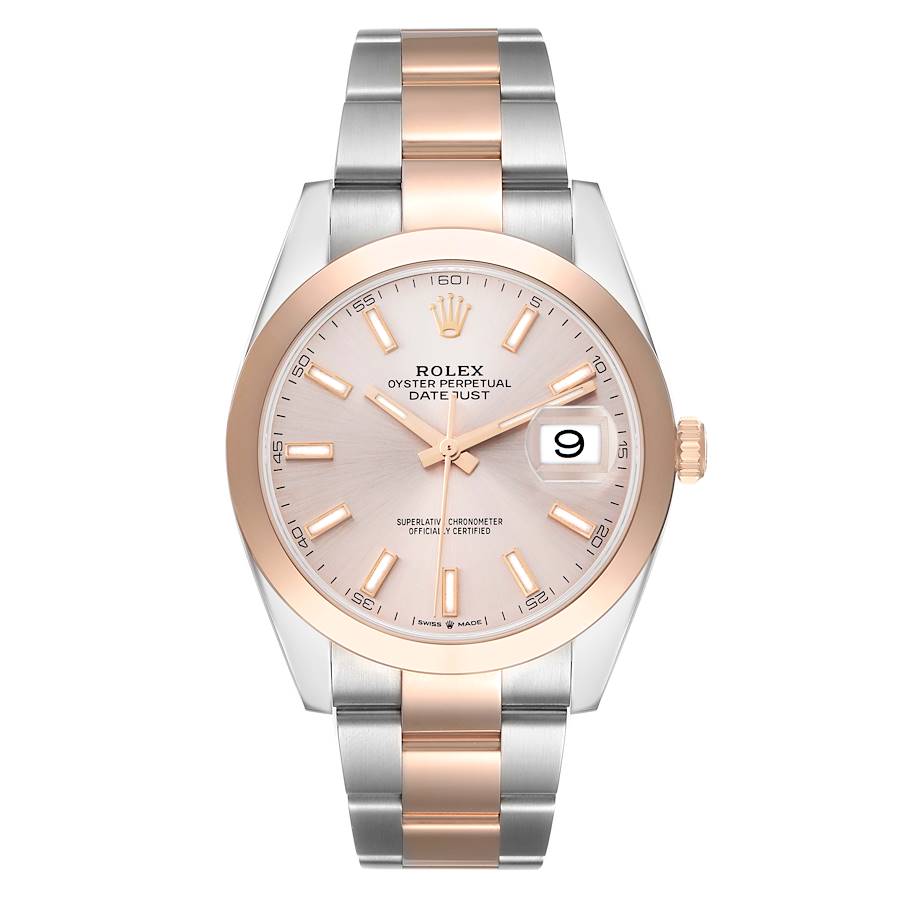 Datejust 41 Rose Gold Sundust Dial Mens Watch 126301 Box Card