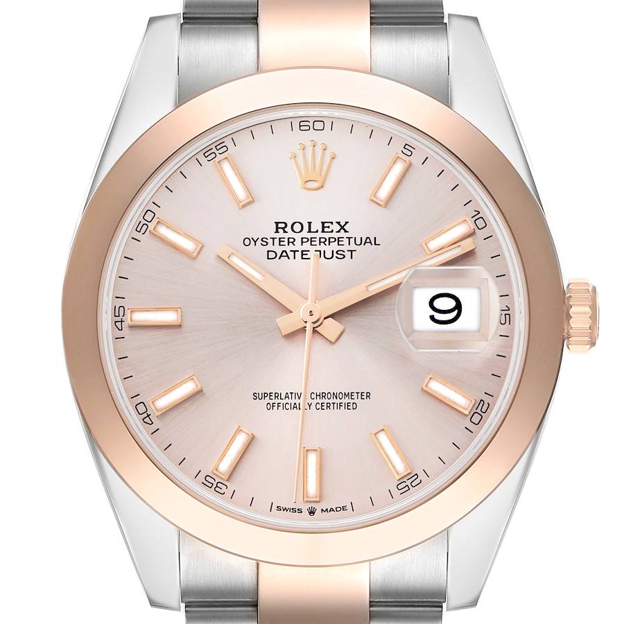 Datejust 41 Rose Gold Sundust Dial Mens Watch 126301 Box Card