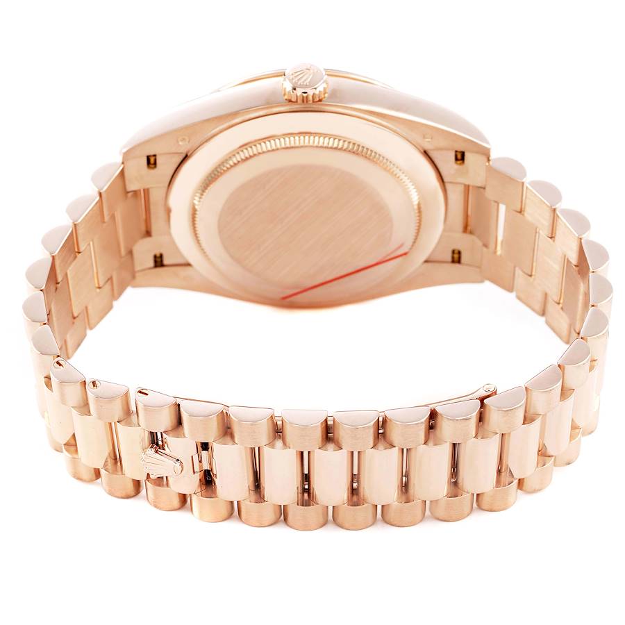 Day-Date 40 President Rose Gold Brown Diamond Mens Watch 228345