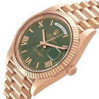 Day-Date 40 President Rose Gold Green Dial Mens Watch 228235 Box Card