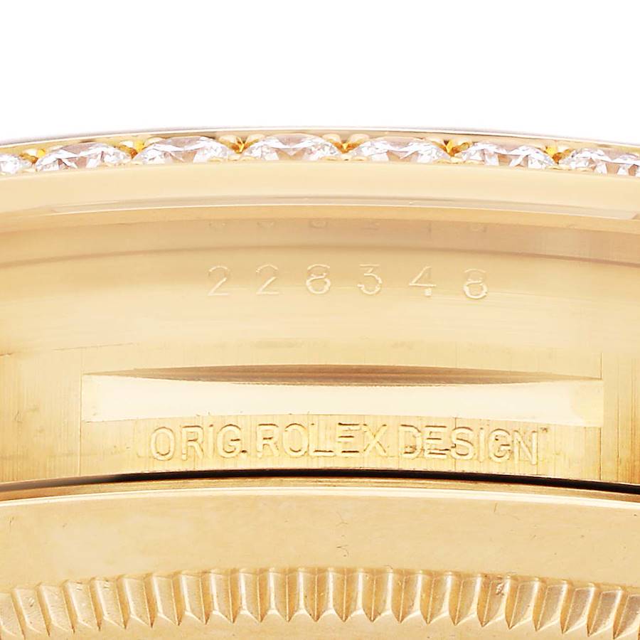 Day-Date 40 President Yellow Gold Diamond Bezel Mens Watch 228348
