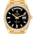 Day-Date 40 President Yellow Gold Diamond Bezel Mens Watch 228348