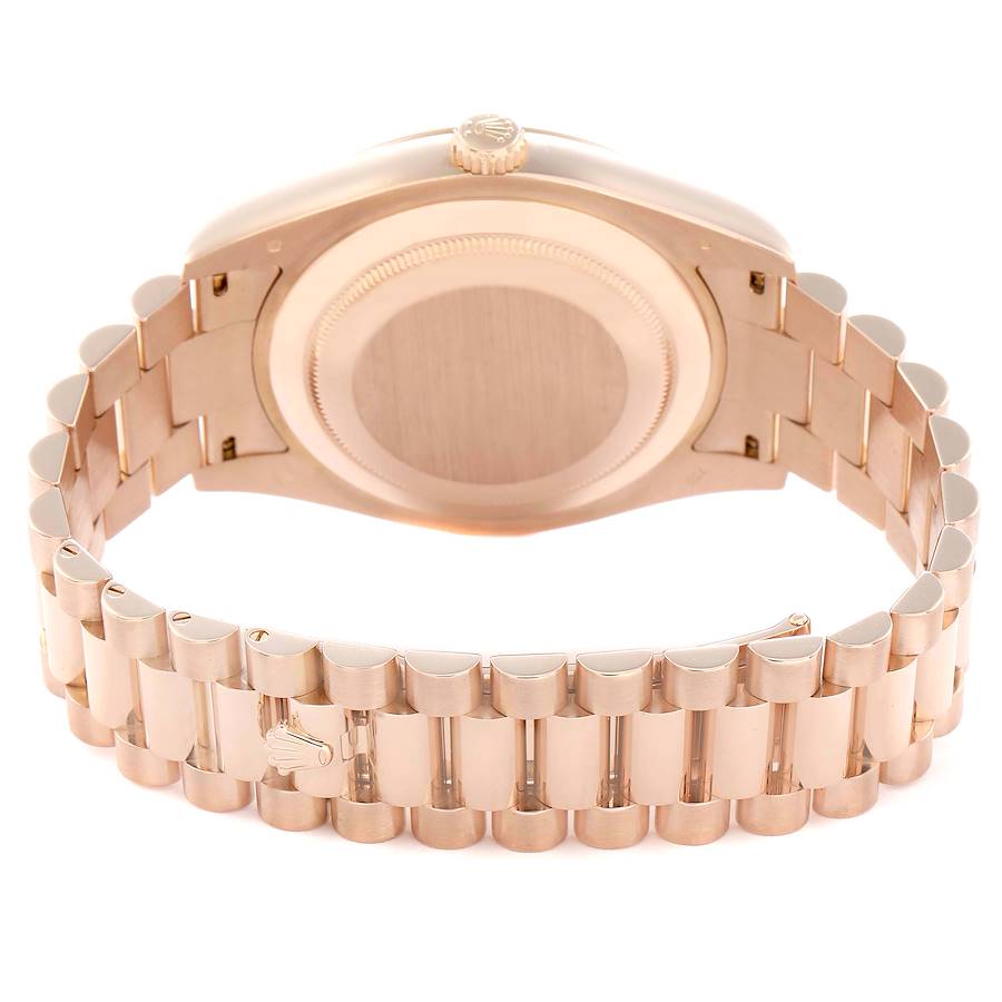 Day-Date II Concentric Roman Dial Rose Gold Mens Watch 218235 Box Card