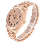 Day-Date II Concentric Roman Dial Rose Gold Mens Watch 218235 Box Card