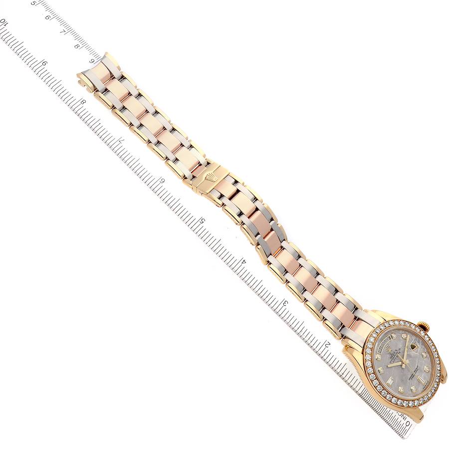 Day-Date Masterpiece Meteorite White Yellow Rose Gold Diamond Watch 18948
