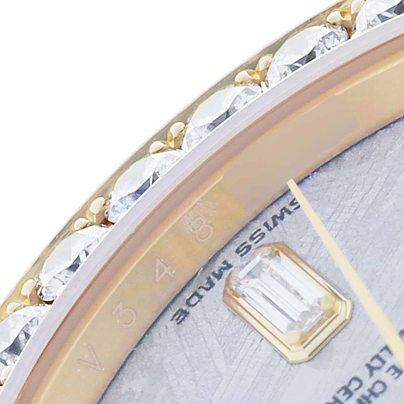 Day-Date Masterpiece Meteorite White Yellow Rose Gold Diamond Watch 18948