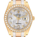 Day-Date Masterpiece Meteorite White Yellow Rose Gold Diamond Watch 18948