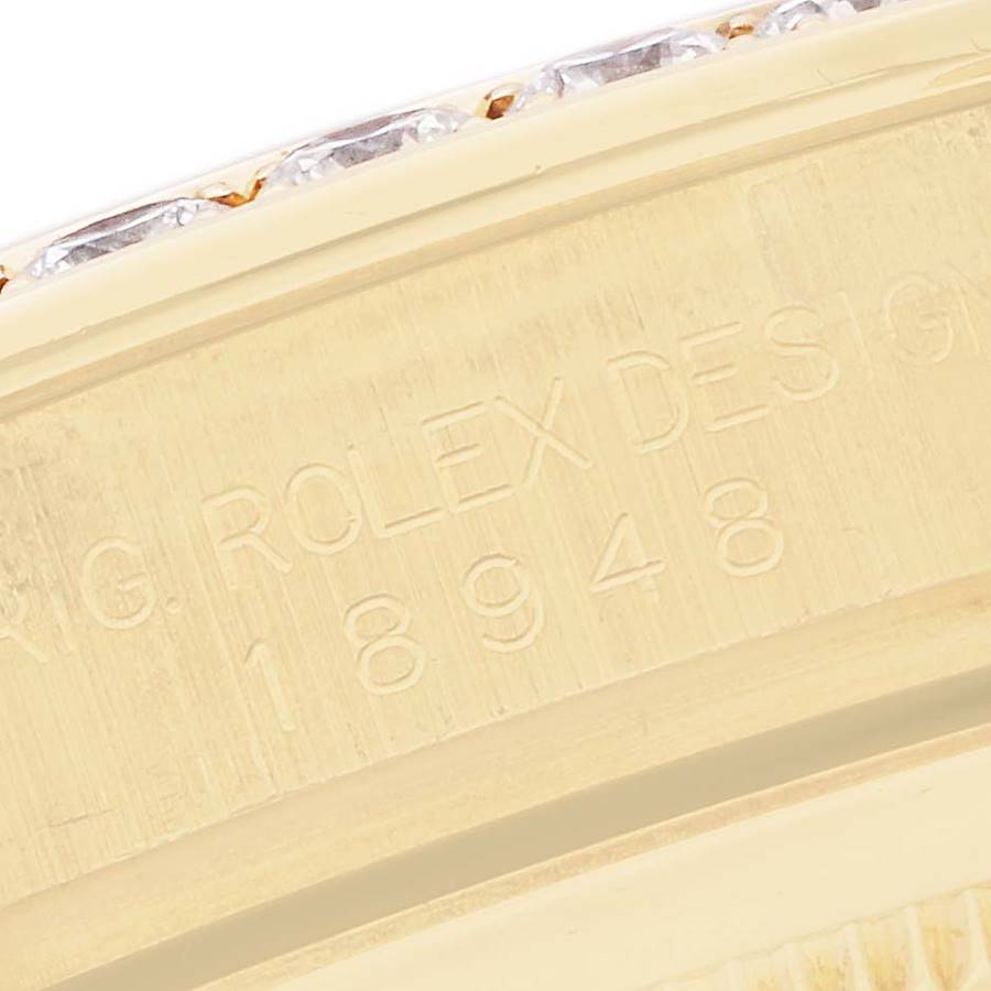 Day-Date Masterpiece Meteorite White Yellow Rose Gold Diamond Watch 18948