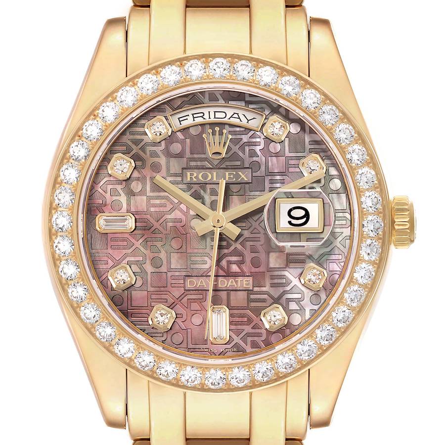 Day-Date Masterpiece Mother Of Pearl Yellow Gold Diamond Watch 18948