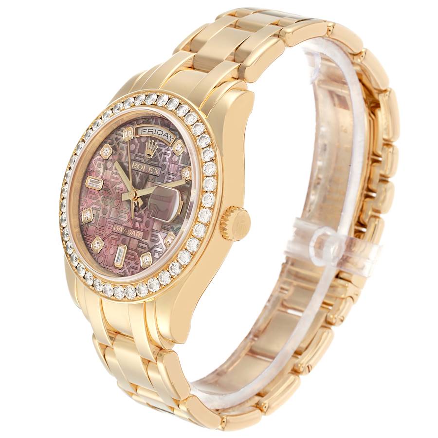 Day-Date Masterpiece Mother Of Pearl Yellow Gold Diamond Watch 18948