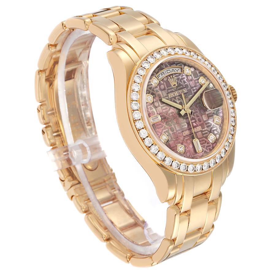 Day-Date Masterpiece Mother Of Pearl Yellow Gold Diamond Watch 18948