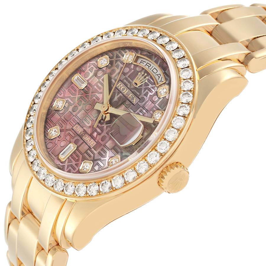 Day-Date Masterpiece Mother Of Pearl Yellow Gold Diamond Watch 18948