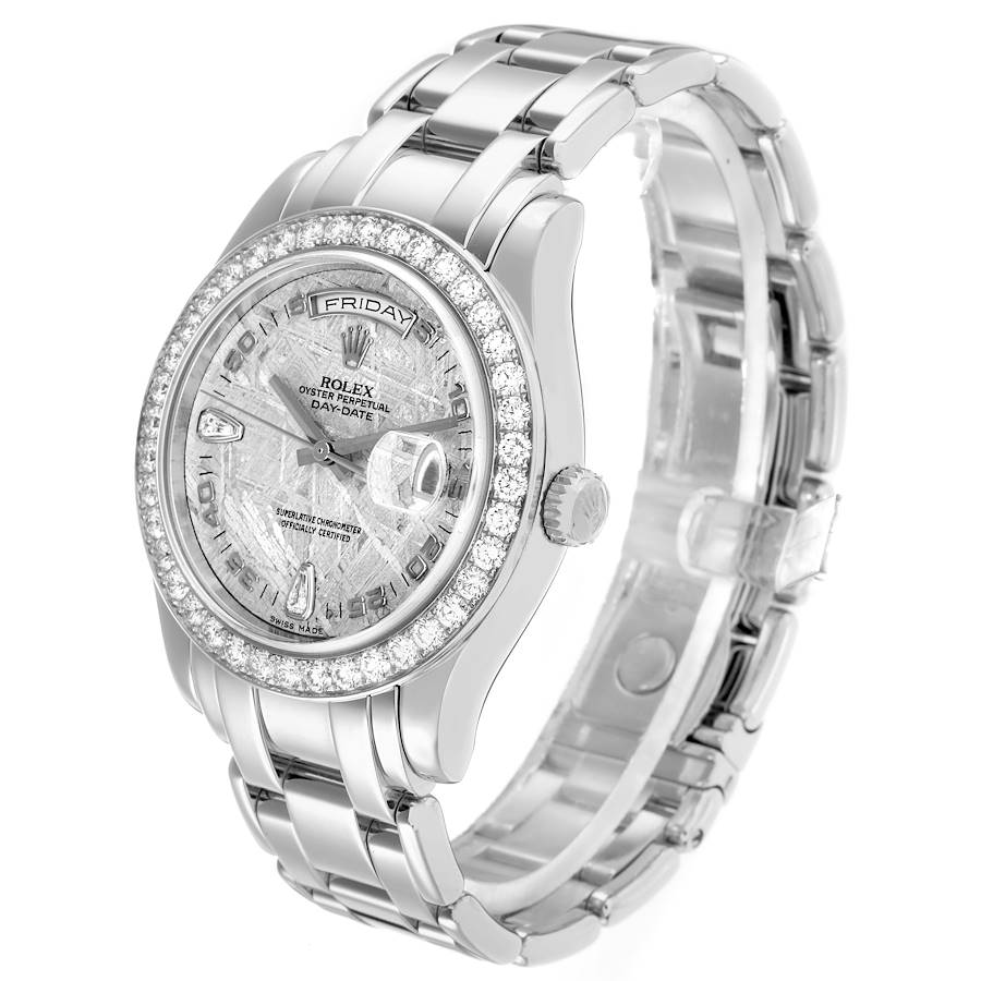 Day-Date Masterpiece Platinum Diamond Meteorite Mens Watch 18946