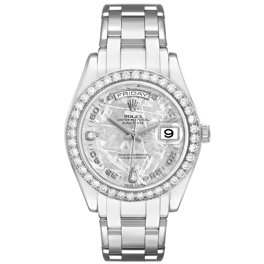 Day-Date Masterpiece Platinum Diamond Meteorite Mens Watch 18946