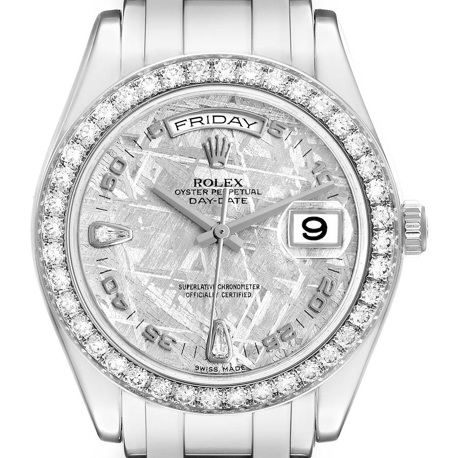 Day-Date Masterpiece Platinum Diamond Meteorite Mens Watch 18946