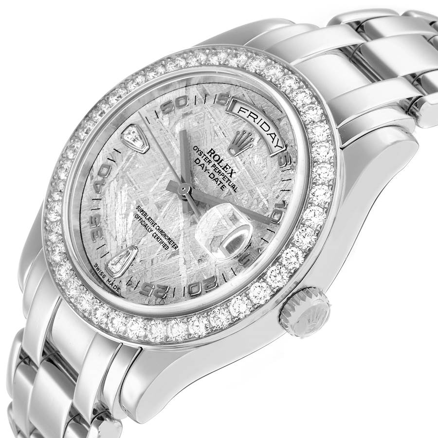 Day-Date Masterpiece Platinum Diamond Meteorite Mens Watch 18946