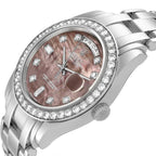 Day-Date Masterpiece Platinum Mother of Pearl Diamond Mens Watch 18946