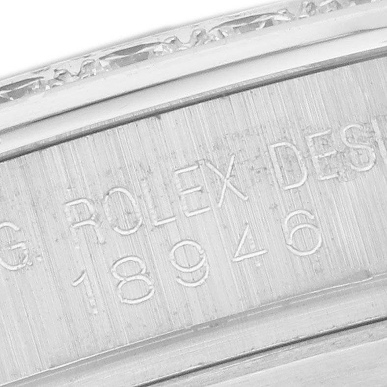 Day-Date Masterpiece Platinum Mother of Pearl Diamond Mens Watch 18946
