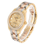 Day-Date Masterpiece White Yellow Rose Gold Diamond Watch 18948 Box Card