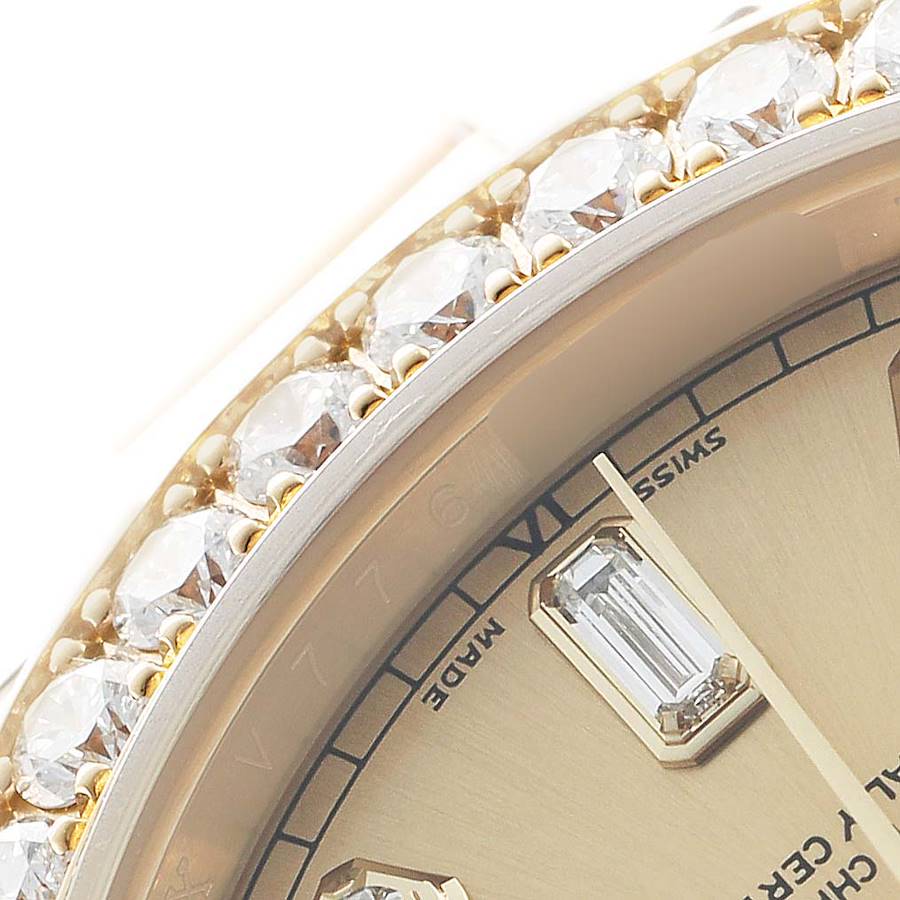 Day-Date Masterpiece White Yellow Rose Gold Diamond Watch 18948 Box Card