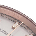 Day-Date Rose Gold Silver Dial Mens Watch 118135