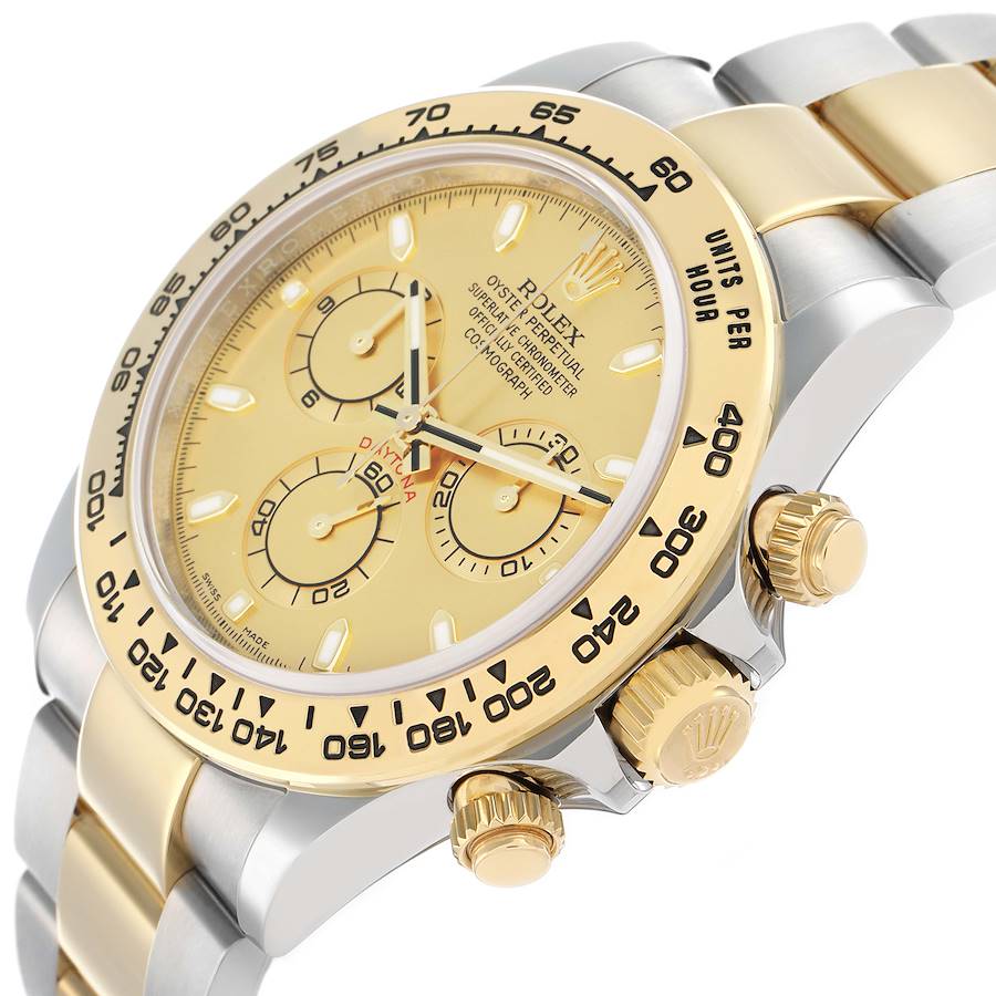 Daytona Champagne Dial Steel Yellow Gold Mens Watch 116503