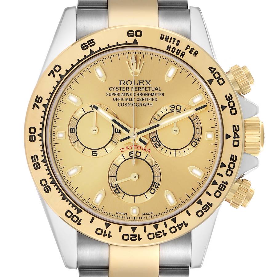 Daytona Champagne Dial Steel Yellow Gold Mens Watch 116503