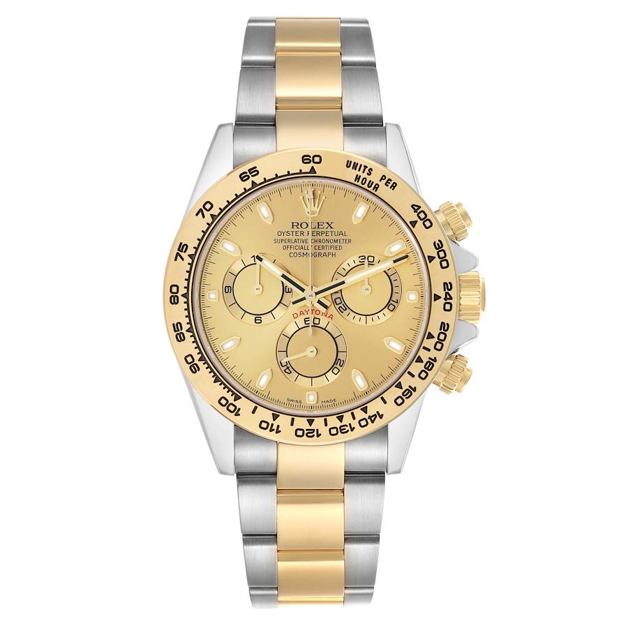 Daytona Champagne Dial Steel Yellow Gold Mens Watch 116503