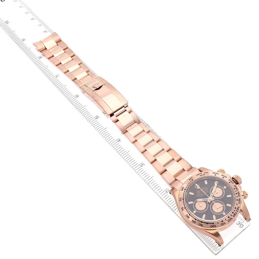 Daytona Cosmograph Rose Gold Black Dial Mens Watch 116505