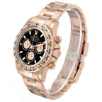 Daytona Cosmograph Rose Gold Black Dial Mens Watch 116505