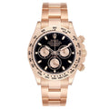 Daytona Cosmograph Rose Gold Black Dial Mens Watch 116505
