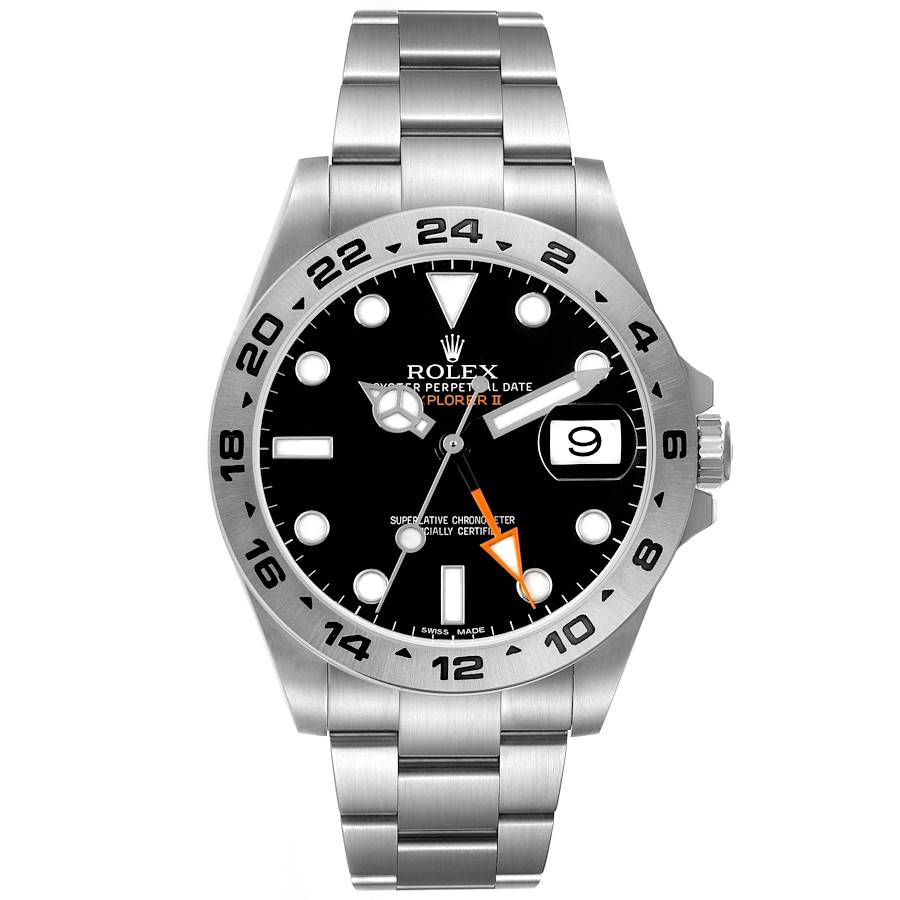 Explorer II 42 Black Dial Steel Mens Watch 216570 Card