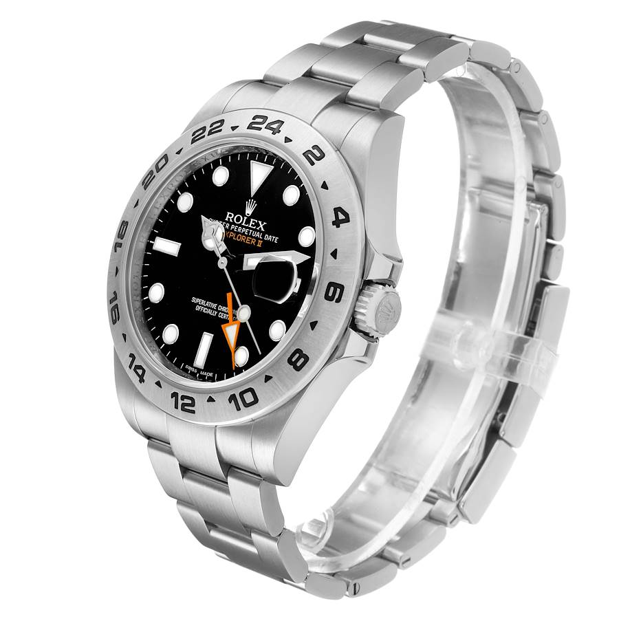 Explorer II 42 Black Dial Steel Mens Watch 216570 Card