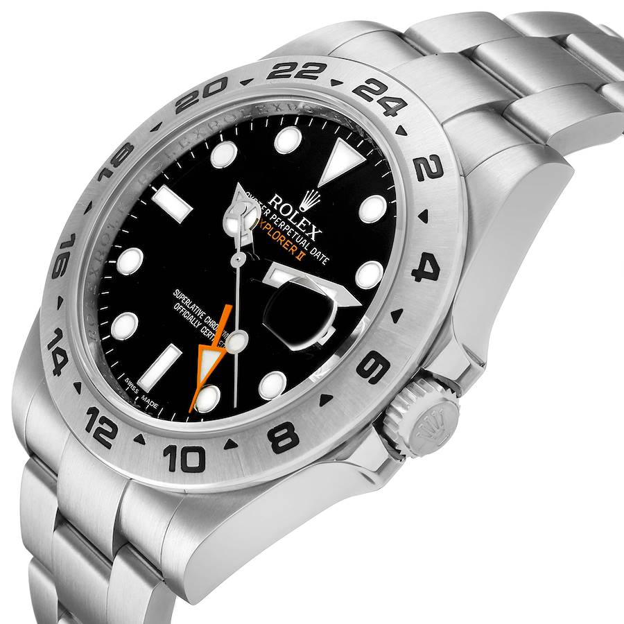 Explorer II 42 Black Dial Steel Mens Watch 216570 Card