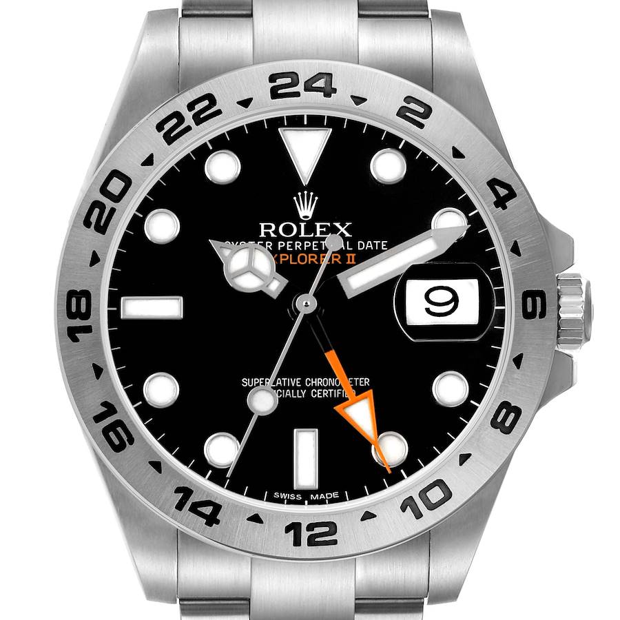 Explorer II 42 Black Dial Steel Mens Watch 216570 Card