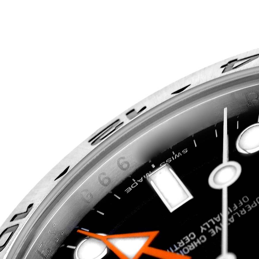 Explorer II 42 Black Dial Steel Mens Watch 216570 Card