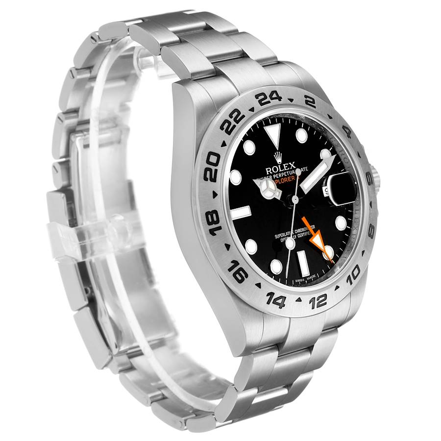 Explorer II 42 Black Dial Steel Mens Watch 216570 Card
